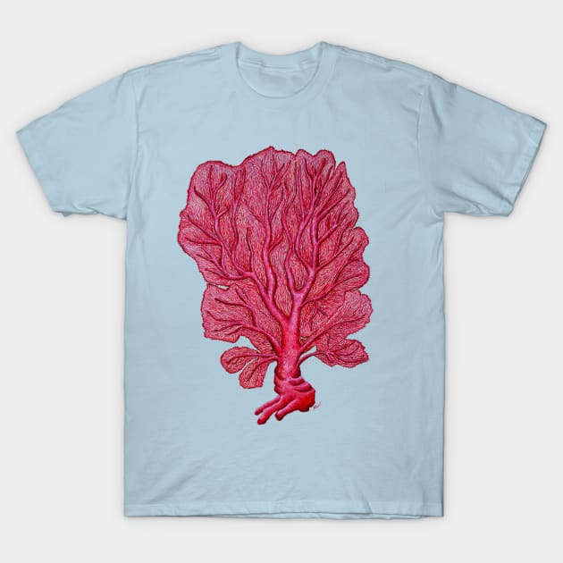 Coral Venus red seafan T-Shirt by chloeyzoard